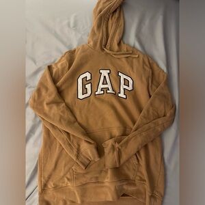 Gap tan arch logo hoodie